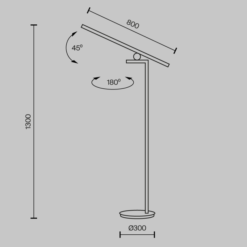 Купить с доставкой по Москве и России Торшер Maytoni MOD363FL-L14B3K