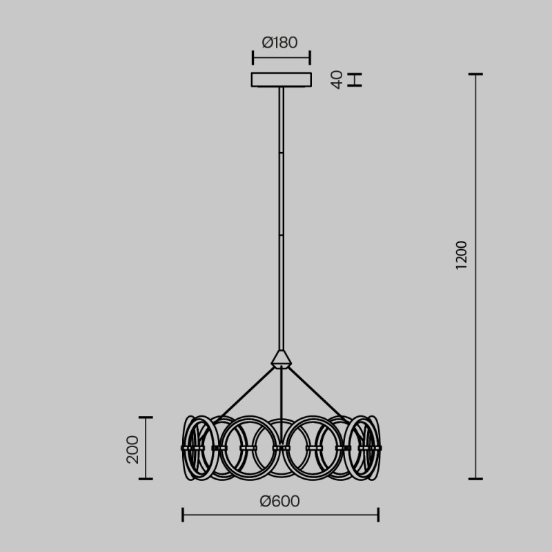 Купить с доставкой по Москве и России Люстра на штанге Maytoni MOD357PL-L40BS3K