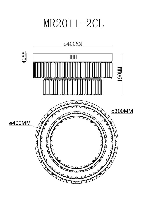 Купить с доставкой по Москве и России Накладная люстра MyFar MR2011-2CL