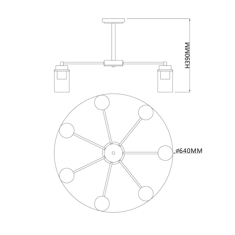 Купить с доставкой по Москве и России Люстра на штанге Escada 2118/7P