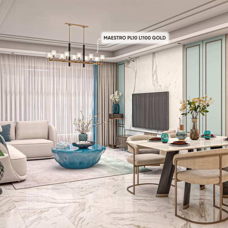 Люстра на штанге Crystal Lux MAESTRO SP-PL10 L1100 GOLD Купить Люстра на штанге Crystal Lux MAESTRO SP-PL10 L1100 GOLD