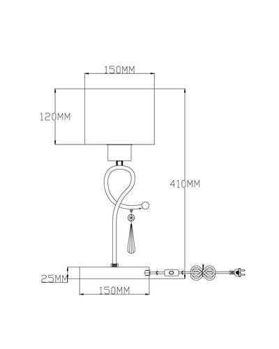 Настольная лампа Moderli V2561-1T Chilly 1*E27*60W Купить Настольная лампа Moderli V2561-1T Chilly 1*E27*60W