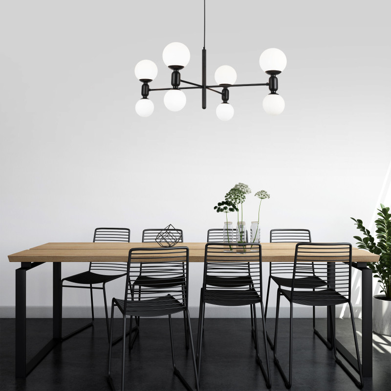 Купить с доставкой по Москве и России Подвесная люстра Eurosvet 30182/8 черный