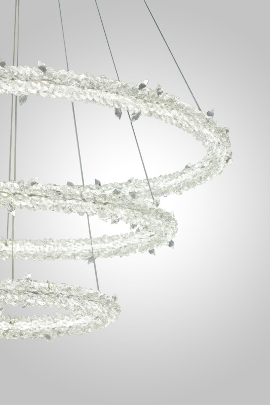 Каскадная люстра AM Group OVALE GD D800+600+400 в интернет магазине Гет Лайт