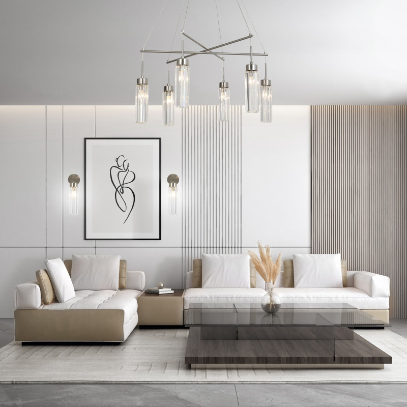 Купить Подвесная люстра Eurosvet 60163/6 никель