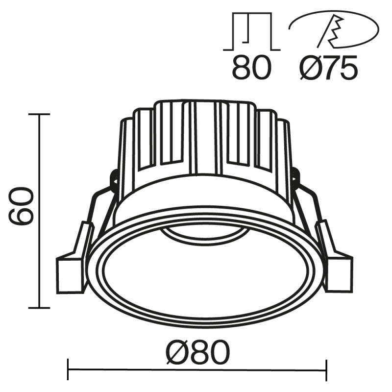 Купить Встраиваемый светильник Maytoni Technical DL058-12W-DTW-B