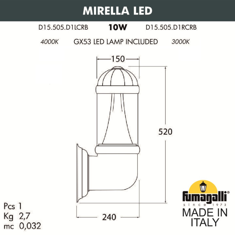 Fumagalli D15.505.000.VXD1L.CRB Fumagalli D15.505.000.VXD1L.CRB