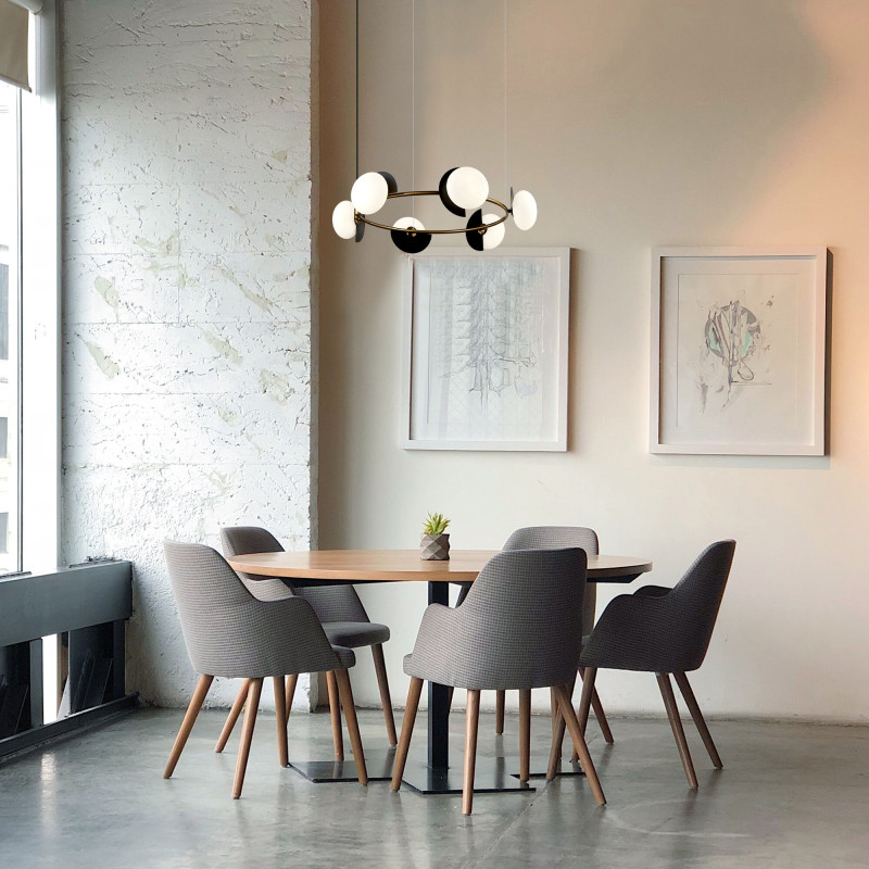 Купить Подвесная люстра Eurosvet 70150/6 черный/латунь