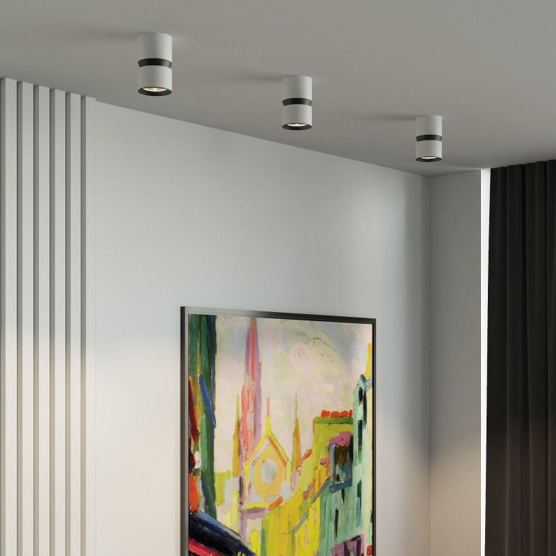 Купить Накладной светильник Elektrostandard 25049/LED 12W 4000К белый/чёрный