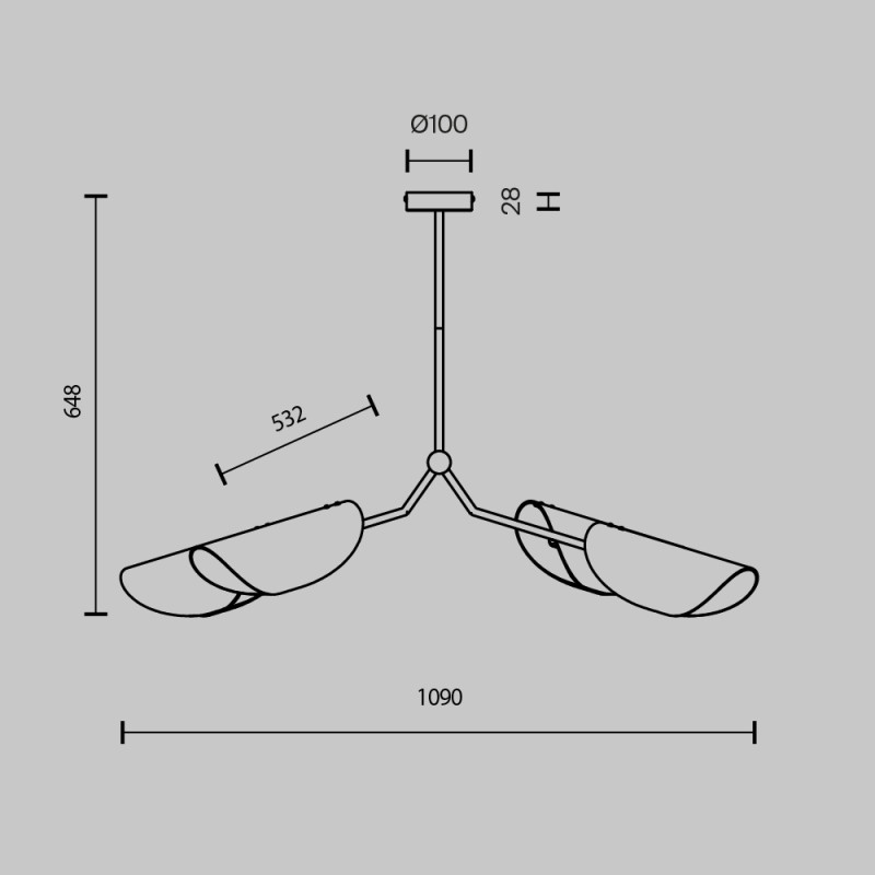 Купить с доставкой по Москве и России Люстра на штанге Maytoni MOD225PL-04B