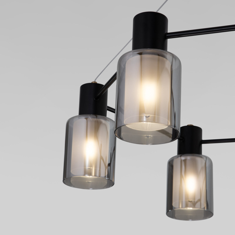 Цена на Подвесная люстра Eurosvet 70219/6 черный/античная бронза