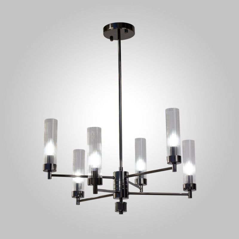Купить с доставкой по Москве и России Люстра на штанге AM Group INDIGO SP6 PEARL BLACK