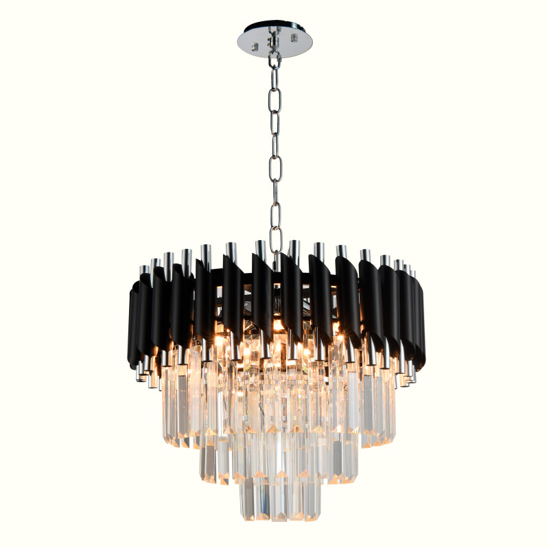 Фото Каскадная люстра Natali Kovaltseva DARIAN 76017/5C CHROME BLACK