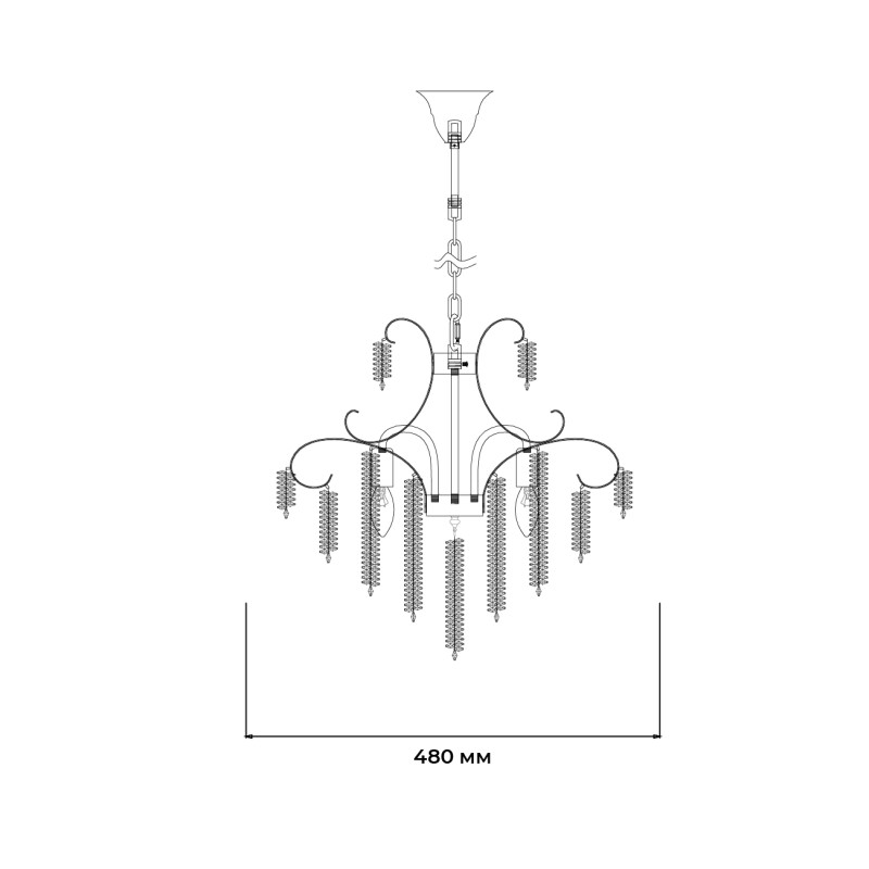 Купить с доставкой по Москве и России Подвесная люстра Escada 2108/5P