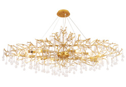 Фото Подвесная люстра Crystal Lux REINA V2 SP12 L1500 GOLD PEARL