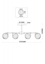 Цена на Люстра на штанге Freya FR5041PL-08BS