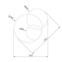 Купить с доставкой по Москве и России Накладная люстра Escada 10213/2LED BL White