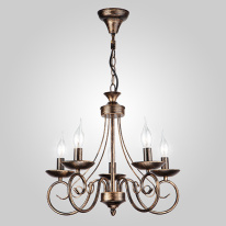 Фото Подвесная люстра Eurosvet 22404/5 черный с золотом