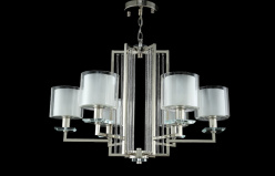 Подвесная люстра Crystal Lux NICOLAS SP-PL6 NICKEL/WHITE Купить Подвесная люстра Crystal Lux NICOLAS SP-PL6 NICKEL/WHITE
