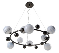 Фото Подвесная люстра Crystal Lux SALVADORE SP9H BLACK CHROMIUM