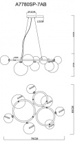 Цена на Подвесная люстра ARTE Lamp A7780SP-7AB