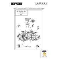 Подвесная люстра iLamp 9070-D600 GD Купить Подвесная люстра iLamp 9070-D600 GD