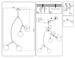 Купить с доставкой по Москве и России Люстра на штанге Ambrella Light TR2575