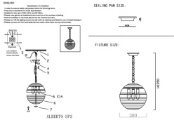 Подвесной светильник Crystal Lux ALBERTO SP3 CHROME/TRANSPARENTE в интернет магазине Гет Лайт