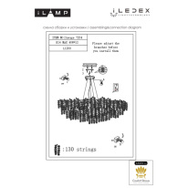Подвесная люстра iLamp 7204-L1200 GD Купить Подвесная люстра iLamp 7204-L1200 GD