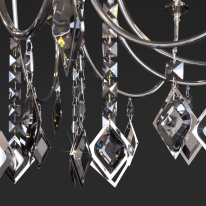 Цена на Подвесная люстра Eurosvet 10120/12 хром/дымчатый хрусталь Strotskis Smart (10110/12)