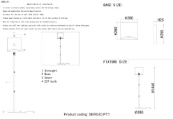 Торшер Crystal Lux SERGIO PT1 NICKEL в интернет магазине Гет Лайт