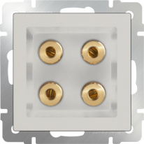 Фото Розетка Werkel WL03-AUDIOx4 ivory (слоновая кость)