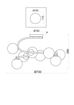 Цена на Накладная люстра Freya FR5013PL-08CH
