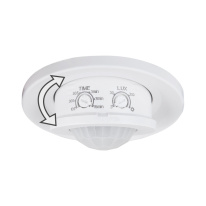 Цена на Датчик движения Elektrostandard SNS-M-12 8m 2,2-4m 800W IP20 360 Белый