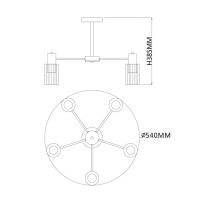 Купить с доставкой по Москве и России Люстра на штанге Escada 2120/5P Gold