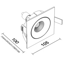 Купить Встраиваемый светильник LeDron DE201 Black