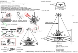 Подвесная люстра Crystal Lux GARDEN SPLED+4 D800 GOLD в интернет магазине Гет Лайт