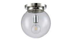 Фото Накладной светильник Crystal Lux MARIO PL1 D250 NICKEL/TRANSPARENTE