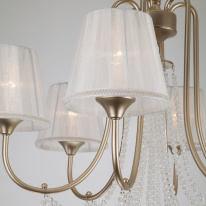 Купить с доставкой по Москве и России Подвесная люстра Eurosvet 10088/6 перламутровое золото Strotskis