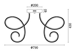Купить с доставкой по Москве и России Накладная люстра Freya FR6044CL-L114G