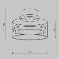 Накладной светильник Maytoni MOD348CL-L18BBS3K в интернет магазине Гет Лайт