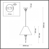 Купить с доставкой по Москве и России Подвесной светильник Odeon Light 4896/1