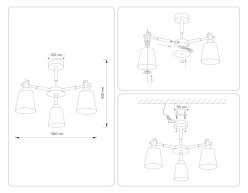 Купить с доставкой по Москве и России Люстра на штанге Ambrella Light TR82204