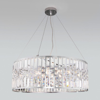 Фото Подвесная люстра Eurosvet 10116/8 хром/прозрачный хрусталь Strotskis