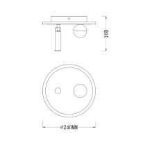 Накладной светильник Escada 20022SMA/01LED SWH Накладной светильник Escada 20022SMA/01LED SWH в интернет магазине Гет Лайт