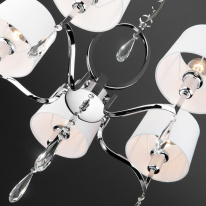 Цена на Подвесная люстра Eurosvet 10127/5 хром/прозрачный хрусталь Strotskis Smart (10093/5)