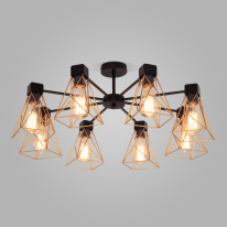 Фото Люстра на штанге Eurosvet 70107/8 черный/латунь