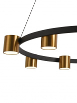 Подвесная люстра Natali Kovaltseva LED LAMPS 81129/7C BRASS BLACK в интернет магазине Гет Лайт