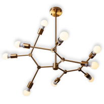Фото Люстра на штанге ITALLINE Vega SP 6228/9 brass