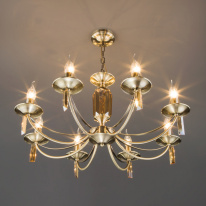 Цена на Подвесная люстра Eurosvet 60087/8 античная бронза